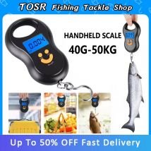 TOSR Portable 50Kg Electronic Scale High-precision Spring Scale LCD Digital Hanging Scale BackLight Fishing Weights 0.01kg Error