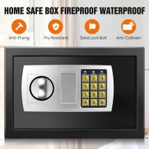 Cassaforte domestica impermeabile ignifuga 4.6L/8.5L/16LSaf Cassa di sicurezza domestica Protezione degli oggetti di valore dell'armadietto con doppio tastiera digitale