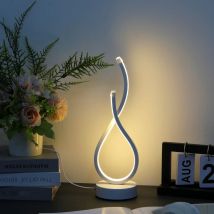 Lampada da tavolo con gesto d'AMORE bianco elegante moderno creativo 1PC, alimentatore USB - illuminazione a tre colori, adatta a varie occasioni