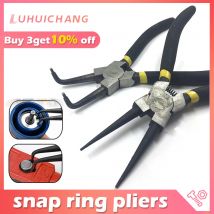 Zange, 17,8 cm, Sicherungsring- und Sicherungsringzange, innen und außen, gerade, gebogen, Sicherungsringzange