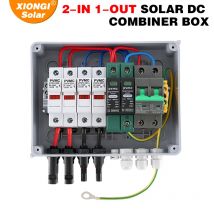 Scatola combinatrice solare fotovoltaica fotovoltaica con protezione contro i fulmini a filo di terra 2 in 1 uscita DC 600V Fusibile MCB SPD Scatola impermeabile IP65