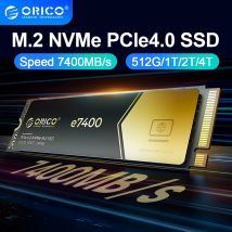 ORICO M.2 2 TB 1 TB NVMe SSD 7400 MB/s Externe Festplatte M.2 PCIe4.0x4 NVMe Solid State Drive für Laptop Desktop Büroarbeit