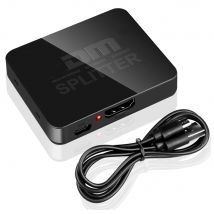 Rozdzielacz kompatybilny z HDMI 4K 1x2 Dystrybutor wideo 1 na 2 wyjścia Przełącznik Wzmacniacz 1080P Podwójny wyświetlacz PC Monitor do laptopa Projektor