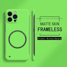 Rahmenlose magnetische schlanke Hülle für Magsafe iPhone 12 11 Pro 11Pro 12Pro Xs Max 12 Mini Wireless Charging PC Matte Back Cover