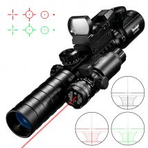 3-9X32 EG Luneta myśliwska 3 w 1 Combo Luneta myśliwska czerwono-zielona podświetlana z holograficznym refleksem 4 siatki Red Green Dot Rifle Caza