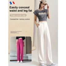 Damen High waisted Widelegged Hosen Anzug Hosen dünne Baums chatten Casual Widelegged Hosen