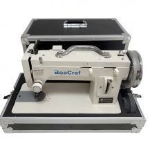 Máquina de coser portátil de alta resistencia con pie para caminar con Zigzag + punto recto con caja y rueda de equilibrio utilizada para veleros
