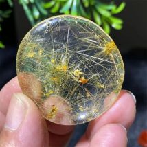 Natürlicher Anhänger Kristall Rutil Gold Baby Quarz Stein Edelsteine Mini Qualität Heilung Reiki Mineralien Schönheit Heimdekoration