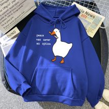 Peace Was Never An Option Goose Print Damenbekleidung Mode Crewneck Hoody Kreativität O-Neck Hoody Street Pocket Damen Hoodies