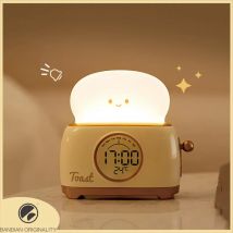 Sveglia per bambini Luce notturna a LED Orologio digitale Scarpe da ginnastica per il sonno dei bambini per la casa Camera da letto Comodino Display della temperatura carino Reloj