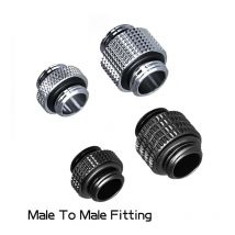 G1/4 Double Inner Thread  Male To Male Fittings, M - M PC Water Cooling Connector, Mini/Standard Black/Silver