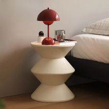 Vielseitiger runder Kunststoffhocker – perfekt zum Wechseln von Schuhen, im Wohnzimmer und im Büro – erhältlich in Weiß oder Schwarz