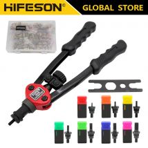 HIFESON Pistola Rivettatrice Manuale per Dadi Filettati 70/95/300 Pezzi, Attrezzo Rivnut per Dadi M3 M4 M5 M6 M8 M10 M12
