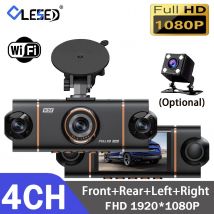 4 Kanal Full HD 1080P Auto DVR Wifi Dash Cam 4 Kameras Dashcam Video Recorder Nachtsicht Black Box Kabine Kamera 24H Parkplatz