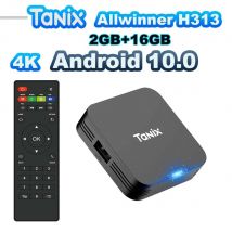 Tanix TX1 Android 10 TV Box 2.4G WIFI 4K HDR 3D 8GB 16GB Allwinner H313 Quad Core Lettore multimediale globale DC 5V/2A