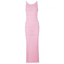 25310 Women High End Quality Spring Summer Commuter Knitted Dress Rivet Pearl Strap Sleeveless Fashion Office Mini Dress