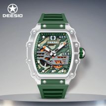 Deesio 1926 Luxus-Herrenuhr GMT, automatische mechanische Uhr, Kohlefaser, leichtes Gehäuse, Automatikaufzug, wasserdicht, Saphir, Sport