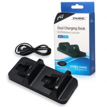 Dual-Ladestation für PS4 Pro/Slim Wireless-Gamepads,Base Stand Dual-Ladestation für PS4-Controller, PS4-Gamepad-Ladegerät