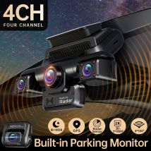 TiESFONG i7pro 2K 4CH GPS Dash Cam for Car 360 DVR Camera 24H Parking Monitor IR Night Vision WiFi Auto Video Recorder 256Gmax