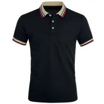 Polo da uomo in cotone traspirante da ufficio Casual solido estivo da uomo di marca di moda Business Top a maniche corte a righe di alta qualità