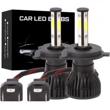 2PCS Nuovo 4 Lati LED 6500K H11 H4 H7 H8 H9 9004 9005 9006 9007 Auto LED Lampadine Per Auto Led HB3 HB4 HB5 Fari 12V 6000K