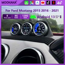 Für Ford Mustang 2015 2016 - 2021 LCD Drei Zonen Bildschirm Auto Indash Kilometerzähler Digital Cluster Virtuelle Cockpit Geschwindigkeit Meter Bildschirm