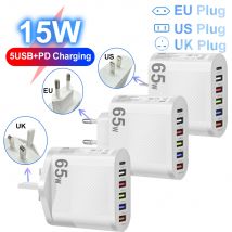 3.1A 5 portów ładowarka USB do ładowania PD Adapter do Xiaomi iPhone 13 Samsung wtyczka do telefonu komórkowego QC 3.0 ładowarka ścienna