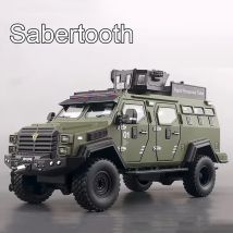1:24 Sabertooth-Modelle, Spielzeug, gepanzerte Autos, Legierung, Druckguss, mit Licht-Sound, Fahrzeug, 6 Türen, geöffnet, Auto, Spielzeug, Kinder, Kindertagsgeschenke