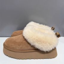 Women Ankle Snow Boots Fashion Platform Low Top Slippers Home Room Cotton Shoes Women's Outdoor Winter Warm Non Slip Boots