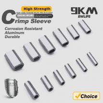 Angeln Crimps Werkzeug 50 ~ 200Pcs Angeln Vorfächer Salzwasser Karpfen Angeln Zubehör Angelschnur Aluminium Crimp Hülse Stecker