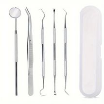Kit professionale per la pulizia dentale Strumenti per l'igiene orale in acciaio inossidabile, detergenti interdentali, stuzzicadenti per la pulizia dei denti approfonditi