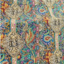 1 Meter x 1,45 Meter Vintage Paisley Viskose Stoff Kleid Kleid Material Rayon Popeline