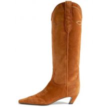 2024 Autumn/Winter New Women's 5cm Low Heel Embroidered Knee Length Women's Boots Multi Functional Square Head Short Boots