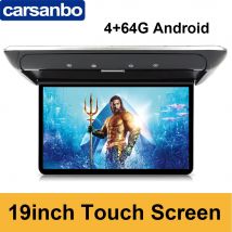 19-Zoll-Automonitor, Multimedia-Video-Player, 4 + 64 GB, 1080 P, Android 10, Decken-TV-Dachmontage-Display für SUV, Wohnmobil, Wohnmobil