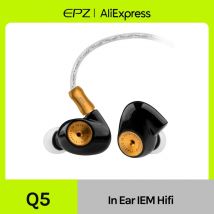 EPZ Q5 Auricolari Wired HIFI Ceramica Carbonio Nano Bobina mobile IEM In Ear Monitor MMCX Cavo staccabile Auricolari Cuffie da gioco