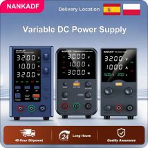 NANKADF Alimentatore CC a commutazione regolabile 30V 10A Alimentatore da banco da laboratorio Uscita 60V 5A Corrente preimpostata Display carica rapida USB