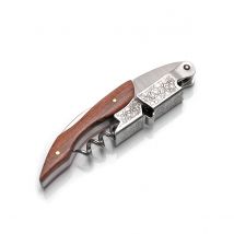 Korkenzieher für professionelle Kellner, Weinschlüssel mit ergonomischem Holzgriff, Bierflaschenöffner und Folienschneider