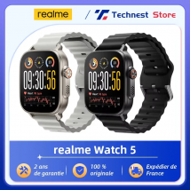 Globalna wersja smartwatcha realme Watch 5 z kompasem i niezależnym GPS z 5 GNSS, wyświetlacz AMOLED 1,97 cala, do 14 dni pracy na baterii