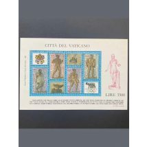 Vatican Post Stamps Postage Year 1987 Sculpture Art All New 1 Sheet 4 New Collectible Postage Stamps Material For Scrapbooking