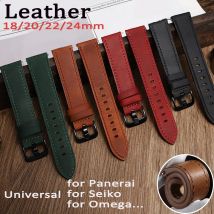 Leder-Uhrenarmband für Seiko für Omega, 18 mm, 20 mm, 22 mm, 24 mm, Damen- und Herrenarmband, weich, für Panerai-Armband