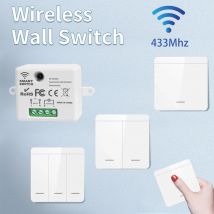 Wireless Smart Switch Licht 433 MHz Modul 1/2/3 Gang Wand Panel Schalter Fernbedienung Unterbrecher für LED Lampe 10A 110 V 220 V