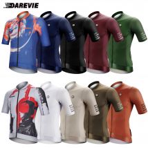 DAREVIE Koszulka kolarska SPF 50 Anti-UV Poziom treningowy Slim Fit Mały rozmiar Mężczyźni Kobiety Mężczyzna Koszulka kolarska Maillot Bike Jersey Koszulka kolarska