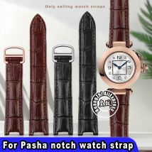 Cinturino orologio in pelle di mucca per Cartier Pasha Special Notch cinturino uomo donna pelle bovina 20x12mm 18x10mm braccialetto biella