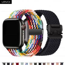 URVOI-Band für Apple Watch Serie 10, 9, 8, 7, 6, 5, 4, SE, Fallschirmschnalle, elastisches Nylon, geflochtenes Schlaufenarmband für iWatch 46 mm