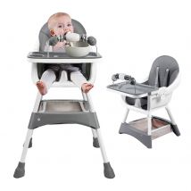 Babyhochstuhl, tragbare Baby-Esszimmerstühle „Eat & Play“ umwandelbarer Hochstuhl mit doppelschichtigem Speiseteller und Spielzeugregal