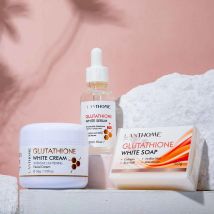 3PCS Glutathion Hautpflege Sets Haut Bleaching Gesicht Serum Tagescreme Seife Glättung Feuchtigkeitsspendende Anti-Falten Gesichts Produkte kit