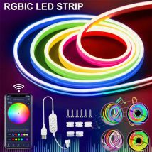 USB Rgbic Neon Led Licht Streifen 5V 3 Schlüssel Fernbedienung App Bluetooth Steuerung Musik Synchronisation Geeignet für Home Zimmer Schlafzimmer Party