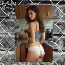 Metal Garage & Workshop Decor Plates - Sexy Girl Print, 20x30cm, Decorative Iron Wall Art for Man Cave