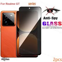 2 pezzi di protezione per schermo in vetro temperato per Realme GT 8 Pro GT 7 GT 7 T Progettato per mantenere la privacy della protezione dello schermo del telefono