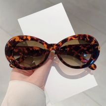 KAMMPT Ovale Sonnenbrille für Damen, 2025, stilvoller Farbverlauf, mehrfarbig, koreanischer Stil, lässige Farbtöne, trendige Luxus-Markendesign-Sonnenbrille